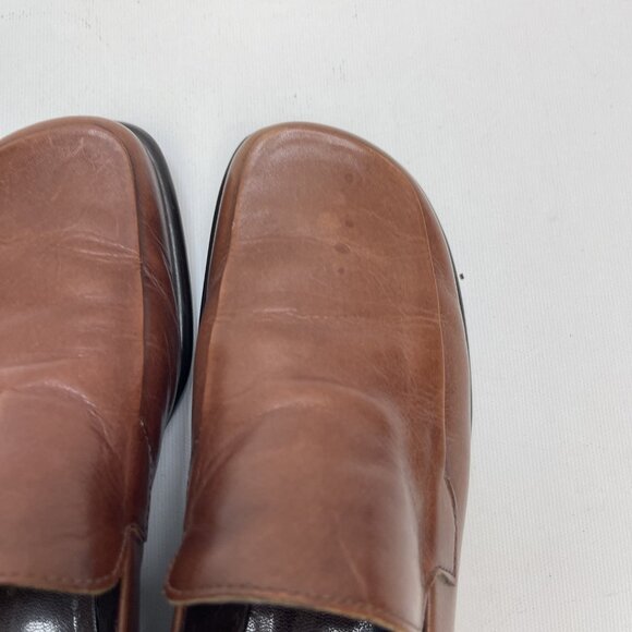 Franco Sarto Shoes Womens 7M Bocca Casual Loafers Comfort Brown Leather Slip On - Picture 12 of 16